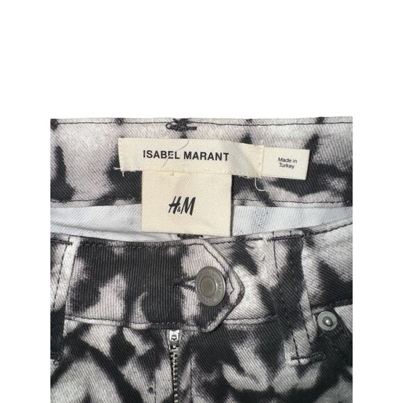 Isabel Marant pour H&M Tie Dye Moto Skinny Jeans – Size 6 Low-Rise Stretch Denim - Picture 10 of 11